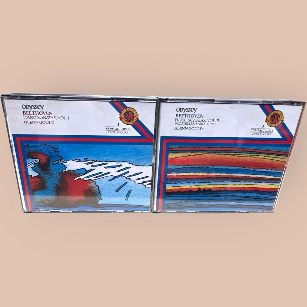 Odyssey Beethoven Piano Sonatas Vol I & II Glenn Gould CD 1988 Box Set MB3K